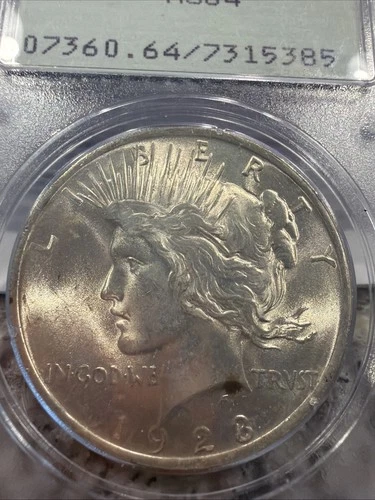 1923 Peace Silver Dollar - PCGS Certified MS64 !!  032427