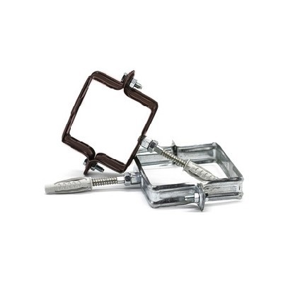 COLLARE PLUVIALE QUADRO Diam 80x80 mm Zincato Fissaggi