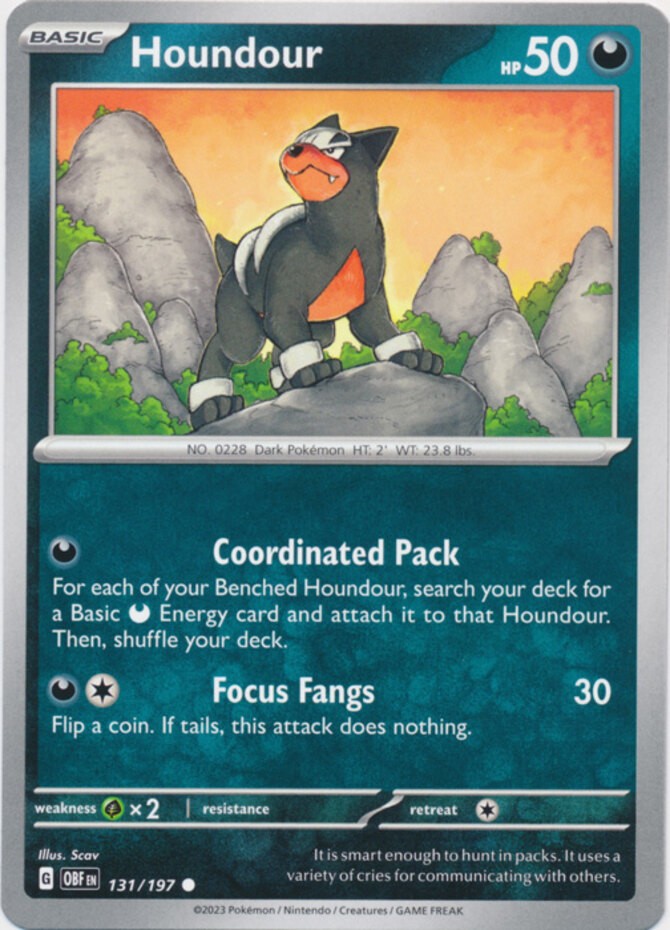 Houndour - 131/197 - Common - Near Mint
