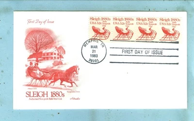 1983, Scott #1900, ARTMASTER FDC, "Sleigh 1880's".... - Image 1 of 3
