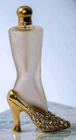 Vintage Glass Opaque Perfume Bottle Shoe High Heel Vanity Dab