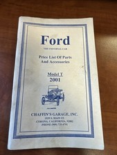 Ford The Universal Car Price List Of Parts And Accessories Model T 2001