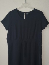 32 Degrees Cool Black Soft Twill Knit Drawstring Dress Women’s Plus Size XXL
