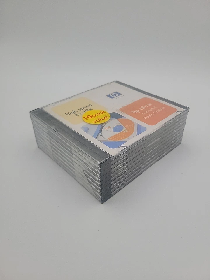 HP 80-min 700 MB 4x-12x CD-RW (10-Pack) Thin Jewel Case 41c - Image 3 of 3