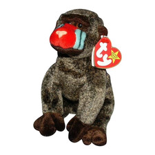 Ty Beanie Baby CHEEKS the Baboon Red Blue Face Patches 1999 w/ Tags