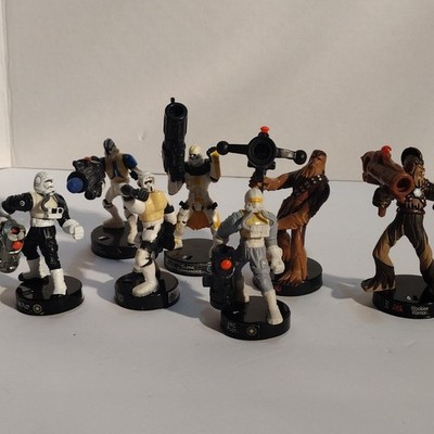 Hasbro Star Wars Attacktix 2005 assorted lot of 8 Troopers Empire Rebels Tuskens