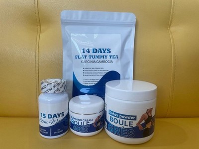 Boule Gres Garcinia Cambogia Slimming & Detox Set Tea Capsule Cream Powder