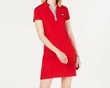 Tommy Hilfiger Red Polo Dress with Heart Logo Size XS NWOT