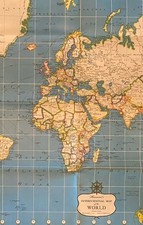 Vintage Original Antique World Maps & Atlases 1950-1959 Date Range