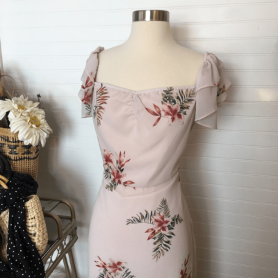 Willow & Clay Pastel Pink Floral Ruffle Chiffon Dress Size Medium NWT | eBay Willow & Clay Pastel Pink Floral Ruffle Chiffon Dress Size Medium NWT | eBay