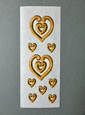 Mrs. Grossman's Stickers | GOLD HEARTS | Retired Creative Memories