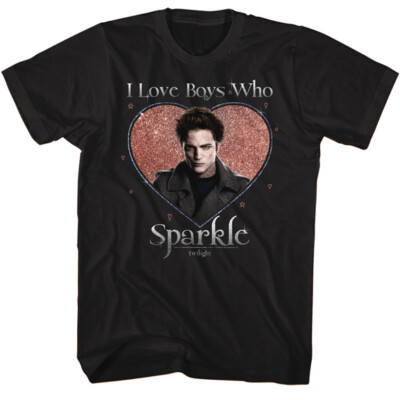 Twilight Movie Saga T- Shirt Love The Sparkle Heart Adult New Licensed Black