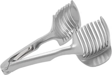 Multipurpose Handheld Round Fruit Tongs Aluminium Alloy Onion Holder Tomato