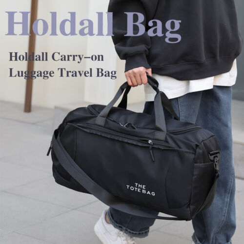 52x27x25cm Large black sport gym tote new duffle bag travel work gear bag - Picture 9 of 11