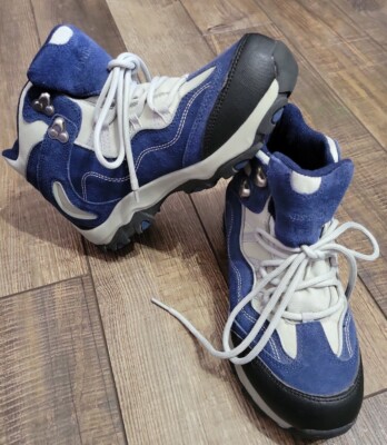 LAND's END US 7 B Women Boot  hike Blue Gray Excellent 
