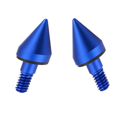 2x BLUE Alloy Bumper Protector Spike Anti-Collision Sharp Cone Guard For Smart