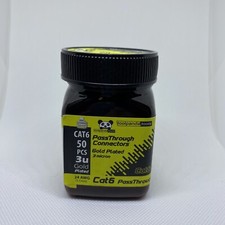 Cat6 PassThrough Connector Gold Plated 50 pcs Tool Panda 3 Micron 24 AWG 1.1mm