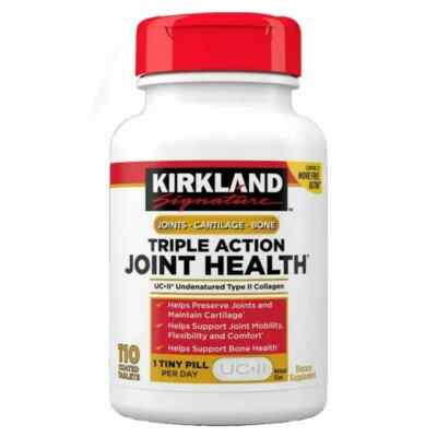 Kirkland  110ctTriple Action Joint Health w/Collagen Exp 3/26 Free Shipping