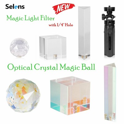 Photography Optical Crystal Magic Ball Lens Prism Light Filter with 1/4'' Screw