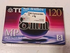 TDK MP 120 8mm Video Cassette Blank Media Brand New Factory Sealed