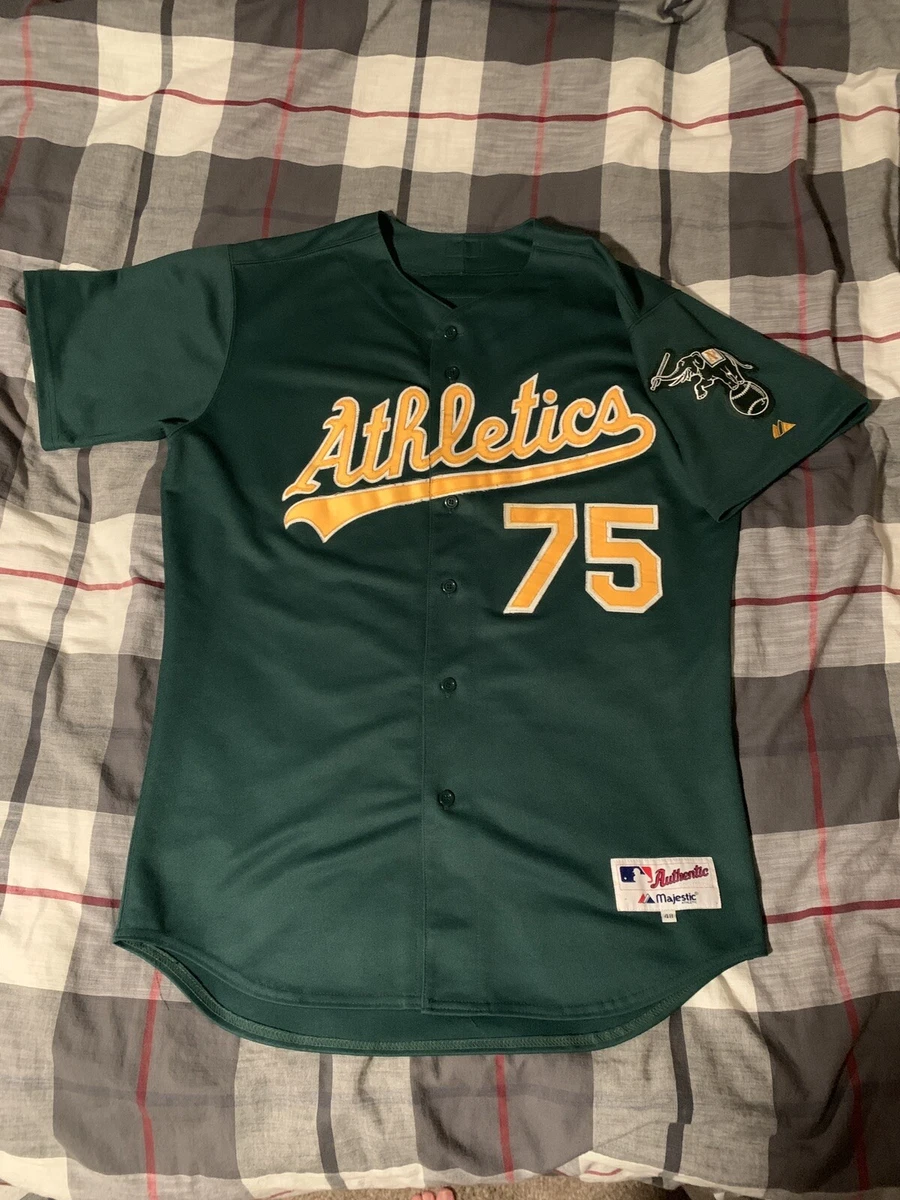 Majestic Oakland A s Athletics 75 Barry Zito Green Jersey Size 48