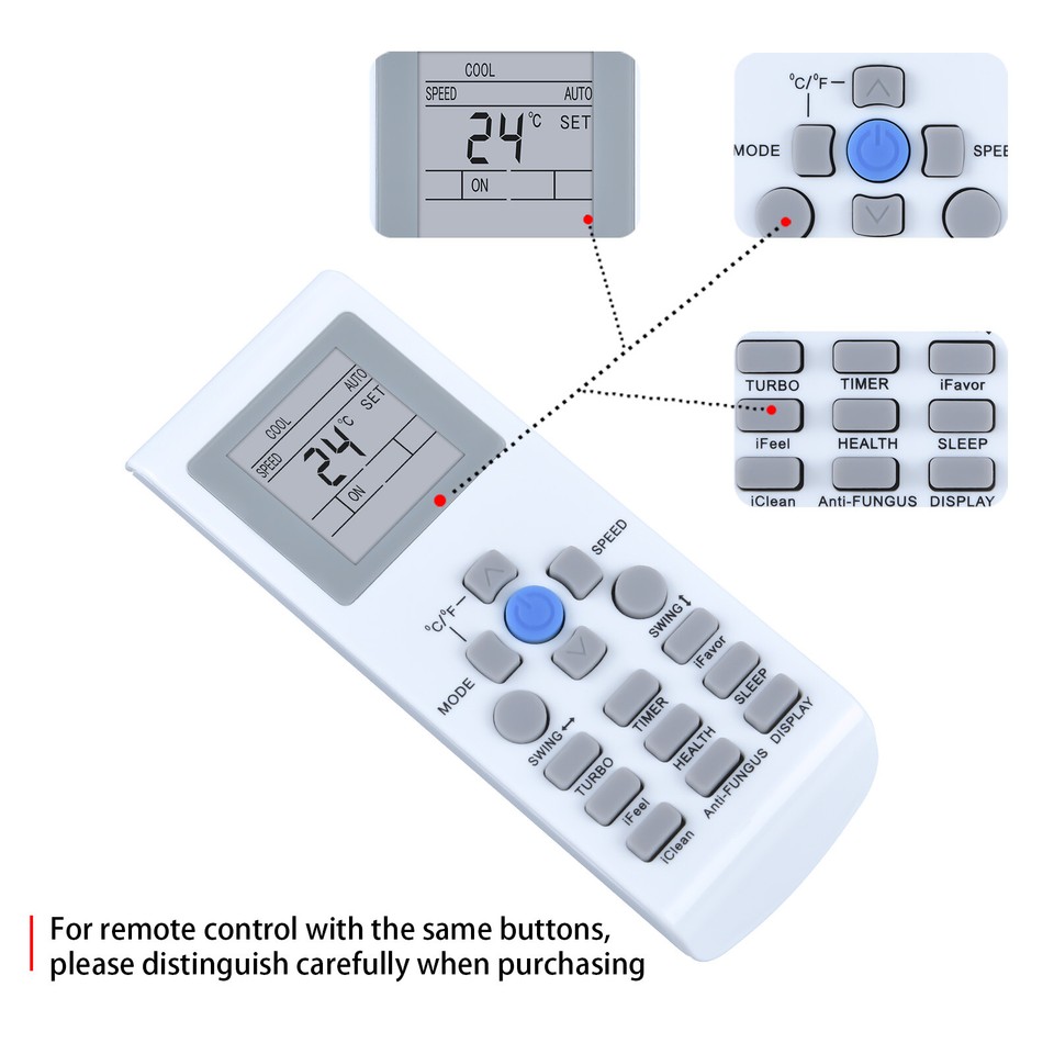 New Remote Control For AUX Air Conditioner YKRP/001E YKRP/002E eBay