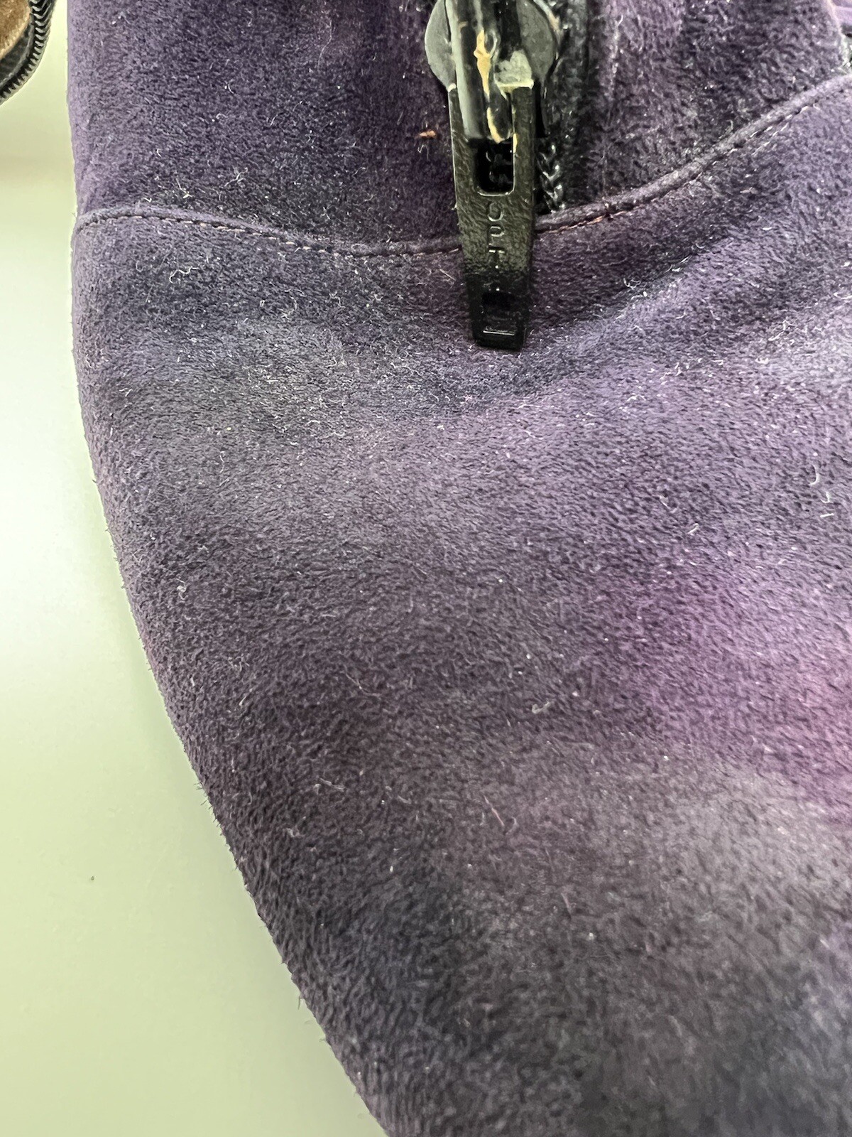 JERRY EDOUARD Vintage Purple Suede Butterfly Embr… - image 15