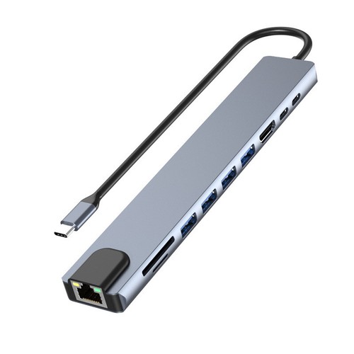 Type-C Docking Station 8in1/10in1 Laptop to HDMI-Compatible 4K 100 Megabit Hub - Afbeelding 24 van 24