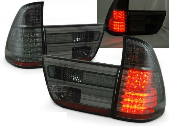 Feux arriere BMW X5 E53 1999 à 2003 feux de stop LED couleur noir fumé pour rénovation optique