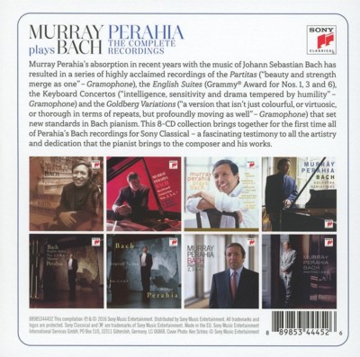 MURRAY PLAYS BACH - THE COMPLETE RECORDING 8 CD NEW 889853444526 