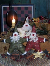 Primitive Santa Star Ornies Bowl Fillers Paper Pattern #213