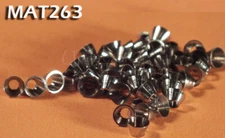 Brass Tapered Cone Heads for Fly Tying Black- 1/8" 3mm 1000