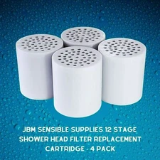4 Pack 12 Stage Universal Shower Filter Replacement Cartridges Includes Kit