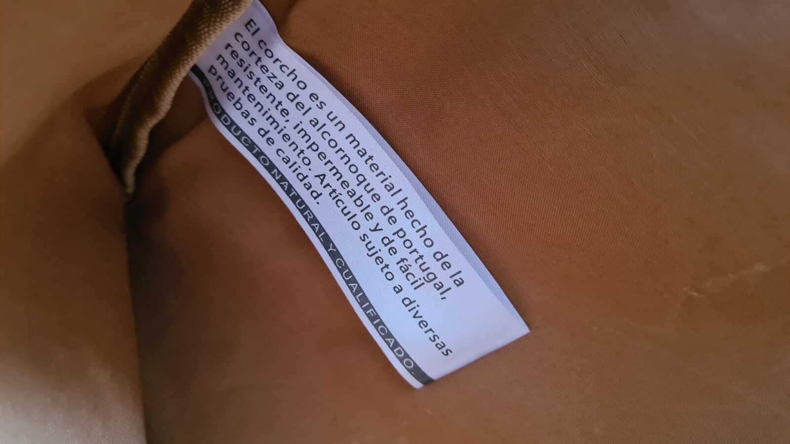 Portuguese Cork Patterned Drawstring Backpack Bag… - image 5