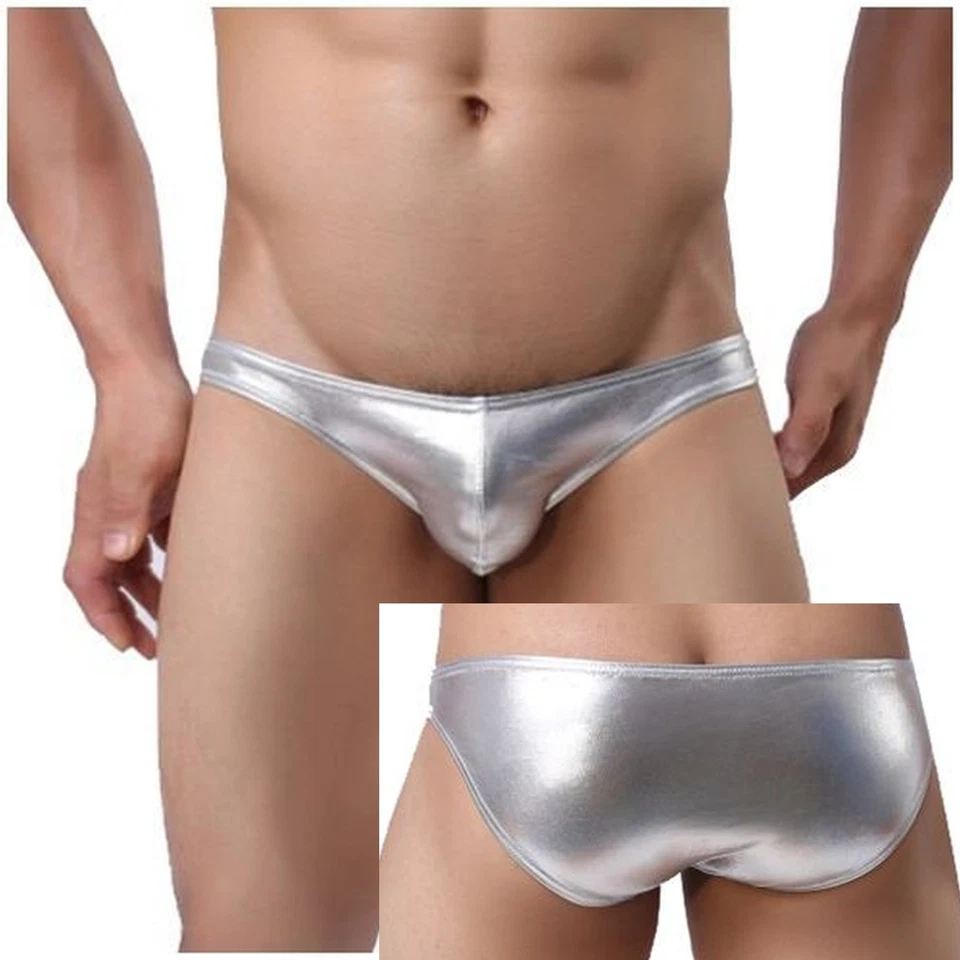 81-403/8  Schwarzer Herren Wetlook Demeter EROTIK Beutel SLIP Rio String in S-XL - Bild 3 von 4