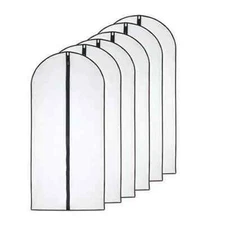 Moth Proof Garment Bags 24'' x 40''  Pack of 6  Black Side Breathable Clear F...