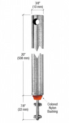 CR LAURENCE CRL FL2020 20" Tubular Spiral Tilt Window Balance Red Bushing