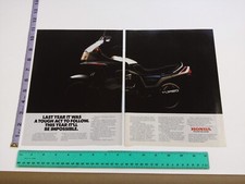 Vintage Magazine Clipping- motorcycle photo Honda CX650 Turbo Print Ad 80's