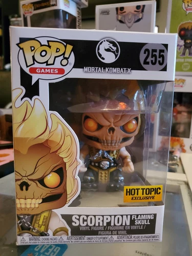 Funko Pop! #255 Scorpion Flaming Skull Mortal Kombat X Hot Topic Exclusive