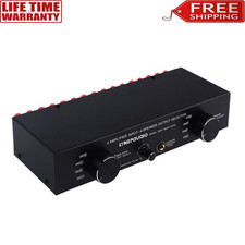 LINEPAUDIO 4 IN 4 OUT Switcher Amplifier Speaker Selector 6.35mm Headphone Jack