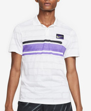 NWT Nike US Open Advantage Tennis Court Polo Shirt White AT4158 100 SMALL