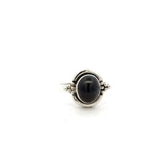 Sterling Silver Oval Garnet Ring Size 8.25 Stone 8 x 10 mm