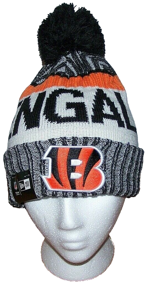 Cincinnati Bengals Logo Hat Beanie Cap NFL Football Black New Era Men Adult