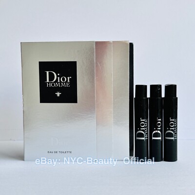 3 x Dior Homme For Him Eau De Toilette Spray Sample 1 ml each
