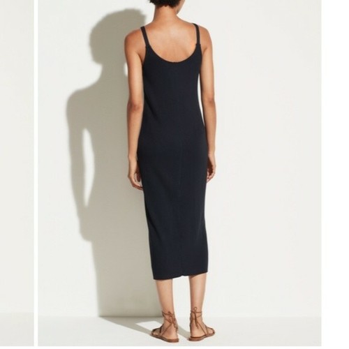 Vince Ribbed Scoop-neck Midi Tank Dress 