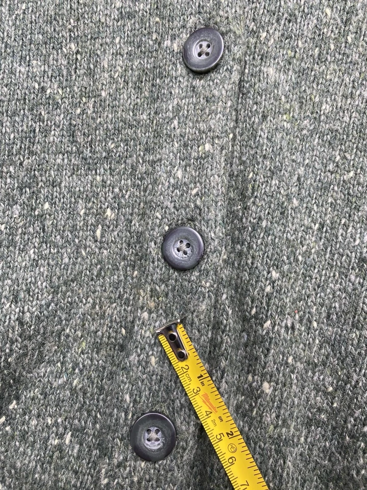 Suéter Woolrich Mujer Pequeño Verde Oscuro Nórdico Con Botones Mezcla de Lana Años 90 Y2K Foto 3 de 4