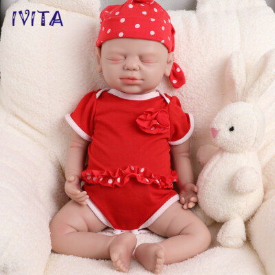 IVITA 19'' Floppy Silicone Reborn Baby Mädchen Silikon Puppe Doll