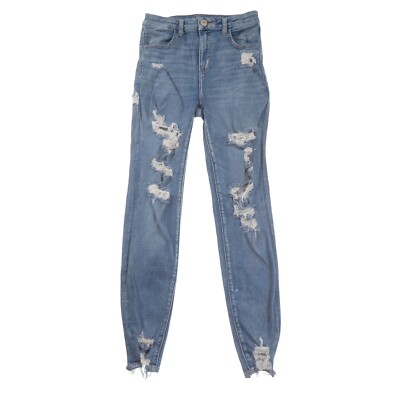 American Eagle Outfitters Curvy Hi-Rise Jegging Womens 2 Distressed