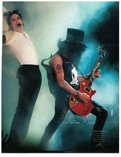 MICHAEL JACKSON & SLASH  Promo Industry Trade AD POSTER 8.5" x 11" T994