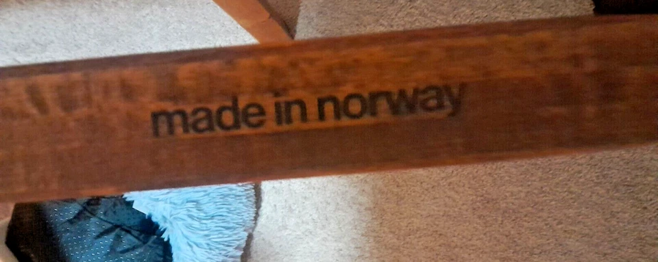 Esquís de fondo de madera antiguos RAROS "LATU Norwegian" para cabaña o albergue Foto 4 de 4